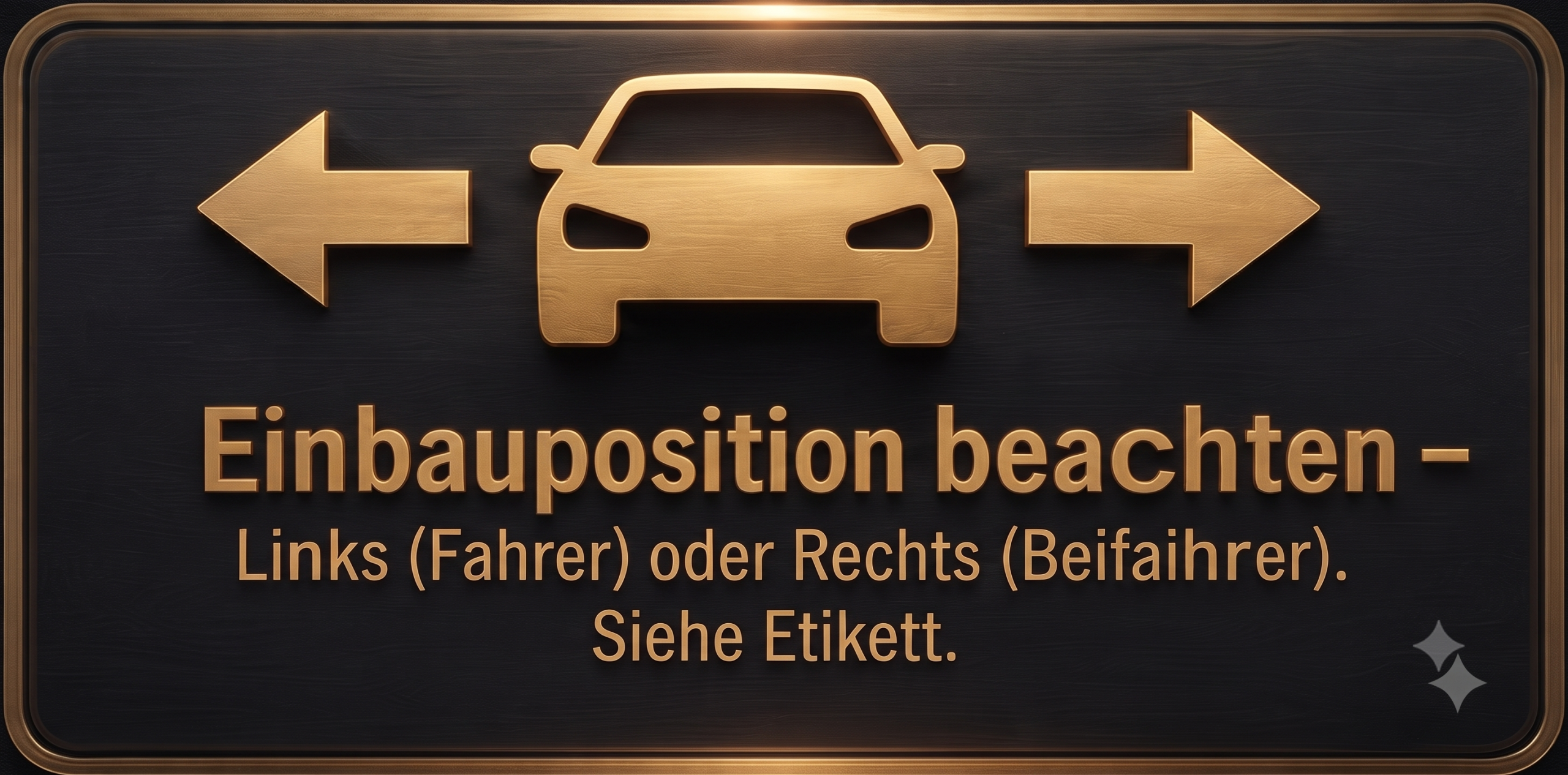 Einbauposition beachten